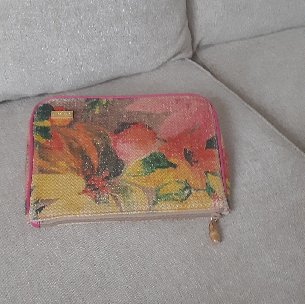Stephanie Johnson Multi Color Print Straw Clutch - image 3